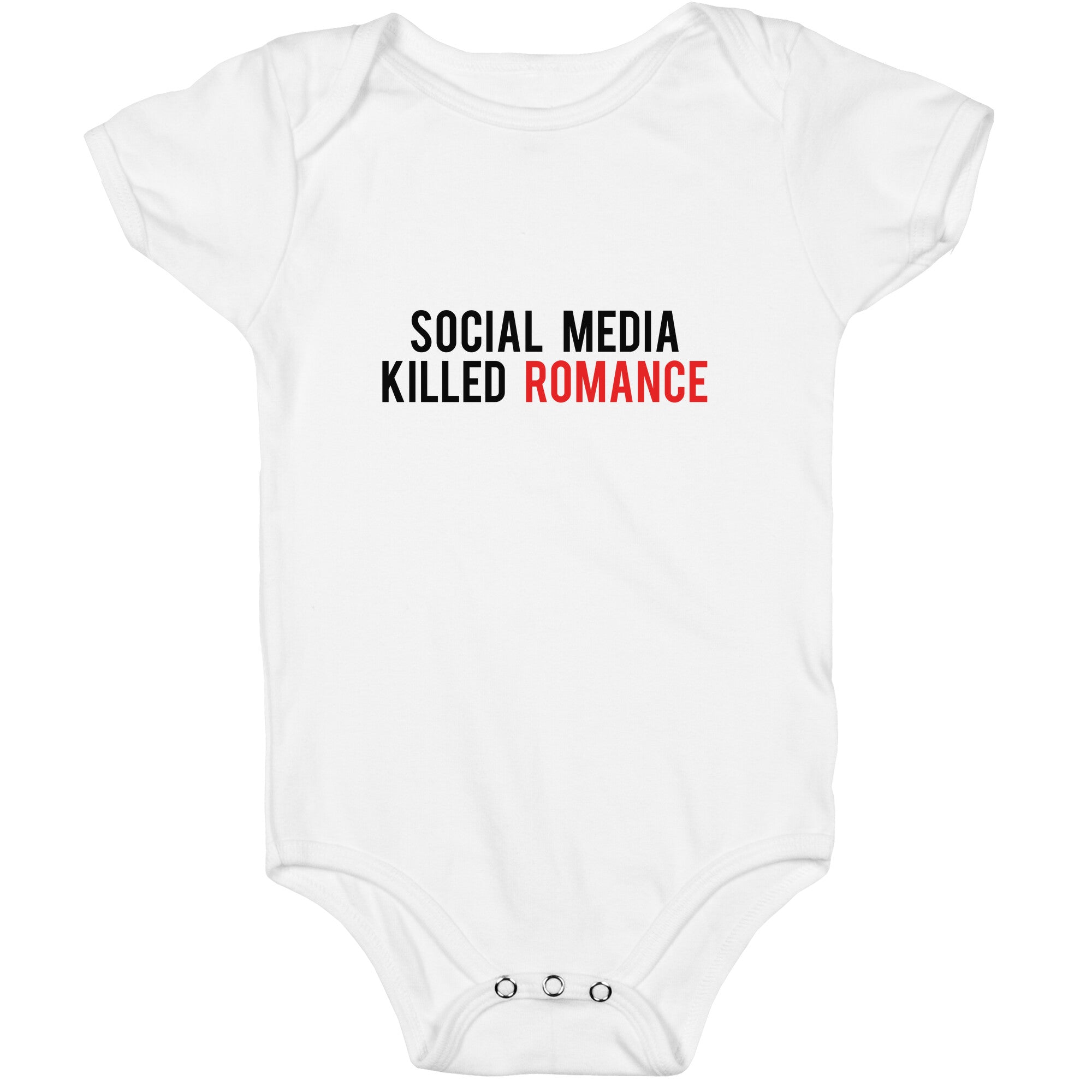 Social Media Killed Romance Baby One-Piece